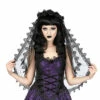 Voile Gothique SINISTER En Tulle -Spiral Boutique h030 black mesh gothic veil by sinister 900