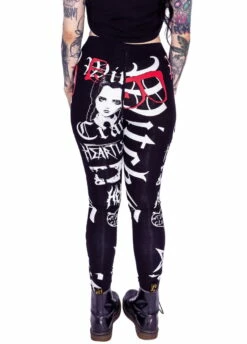 Leggings HEARTLESS Mercredi Addams -Spiral Boutique heartless b craft leggings black white 2 900