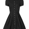 Robe Occulte HELL BUNNY 'samara' -Spiral Boutique hlb40102 samara dress blk 10 900