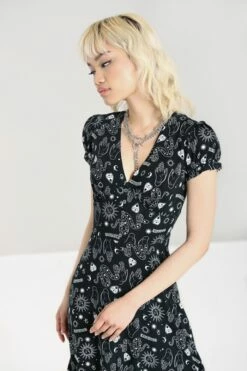Robe Longue HELL BUNNY 'Hello Goodbye' -Spiral Boutique hlb40188 hello goodbye dress blk 02 900