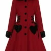 Manteau Lolita HELL BUNNY 'scarlet' -Spiral Boutique hlb80011z scarlet coat burgundy 10 large 1 900