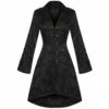 Veste Gothique Femme En Tissu Brocarde Noir -Spiral Boutique hr0303
