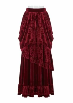 Jupe Victorienne Rouge PUNK RAVE 'blood Empera'