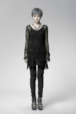 Haut Destroy Noir PUNK RAVE 'apocalypse 2022' -Spiral Boutique img 49641 900