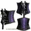 Serre-taille Gothique SINISTER Violet -Spiral Boutique k062 velvetandtaffetaunderbustcorsetbysinister 900
