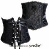 Serre-taille Gothique Noir SINISTER -Spiral Boutique k064 blackvelvetandlacegothicunderbustbysinister