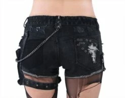 Short Gothique Femme PUNK RAVE -Spiral Boutique k1273