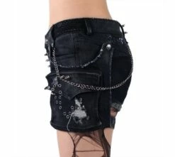 Short Gothique Femme PUNK RAVE -Spiral Boutique k1274