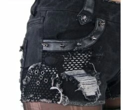 Short Gothique Femme PUNK RAVE -Spiral Boutique k1276