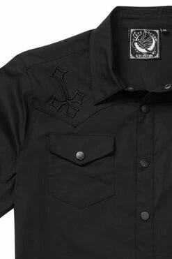 Chemise KILLSTAR 'crossed Out' -Spiral Boutique ksra002696 killstar crossed out work shirt 2 900