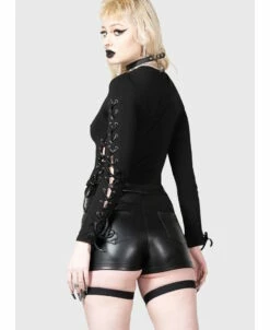 Short Cuir Vegan KILLSTAR 'leigh' -Spiral Boutique leigh 59 900