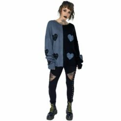 Pull Femme Oversize VIXXSIN 'Lexia Jumper' -Spiral Boutique lexia jumper black grey heartless 6 900