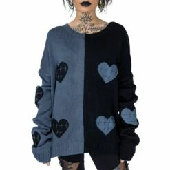 Pull Femme Oversize VIXXSIN 'Lexia Jumper' -Spiral Boutique lexia jumper black grey heartless 900