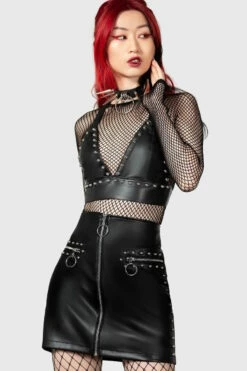 Jupe Cuir Vegan KILLSTAR 'madrigal'