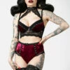 Culotte Gothique KILLSTAR 'Mercy' -Spiral Boutique mercy lace panty blood b x1600 900