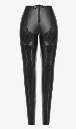 Leggings PUNK RAVE Look Cuir 'nuit Noire' -Spiral Boutique mg 8309 900