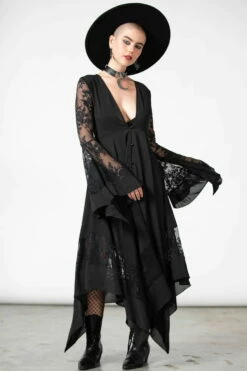 Robe Noire KILLSTAR 'Misty Night' -Spiral Boutique misty night maxi dress w b x1600 900