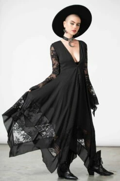 Robe Noire KILLSTAR 'Misty Night' -Spiral Boutique misty night maxi dress w c x1600 900