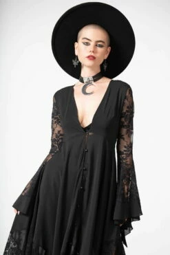 Robe Noire KILLSTAR 'Misty Night' -Spiral Boutique misty night maxi dress w d x1600 900