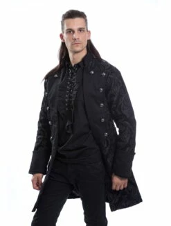 Manteau POIZEN INDUSTRIES 'monarch' -Spiral Boutique monarch coat mens black brocade poizen industries 365 900