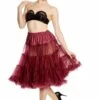 Long Jupon Gothique Bordeaux HELL BUNNY -Spiral Boutique petticoat burgundy
