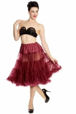 Long Jupon Gothique Bordeaux HELL BUNNY