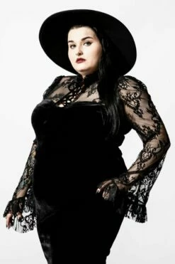 Haut Romantique KILLSTAR 'poison Fang' -Spiral Boutique poison fang long sleeve top plus b x1600 900