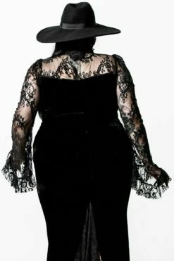 Haut Romantique KILLSTAR 'poison Fang' -Spiral Boutique poison fang long sleeve top plus d x1600 900