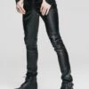 Pantalon Gothique Homme En Simili Cuir Noir -Spiral Boutique pt022 3