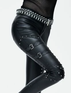 Pantalon Slim DEVIL FASHION Look Cuir -Spiral Boutique pt05651 900