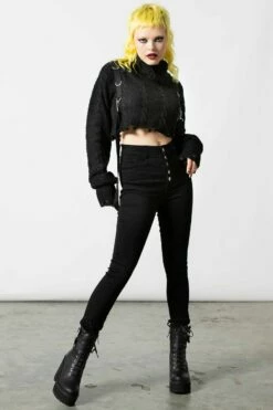 Pantalon Femme KILLSTAR 'ravens Cross' -Spiral Boutique rip me apart knit sweater d min x1600 900