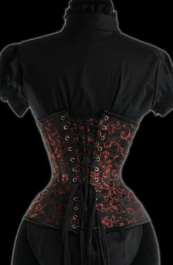 Grand Serre-taille Gothique Brocarde Rouge -Spiral Boutique ruby extreme waist corset 3 900