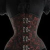 Grand Serre-taille Gothique Brocarde Rouge -Spiral Boutique ruby extreme waist corset 900