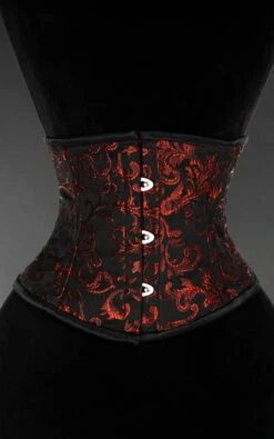 Serre-taille Gothique Brocarde Rouge