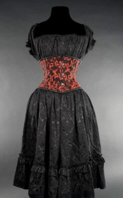 Serre-taille Gothique Brocarde Rouge -Spiral Boutique ruby waist cincher 900