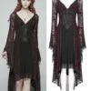 Robe Noire Et Rouge PUNK RAVE 'inkiria Blood' -Spiral Boutique sanstitre4 900