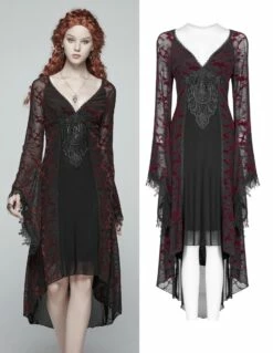 Robe Noire Et Rouge PUNK RAVE 'inkiria Blood'
