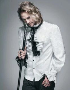 Chemise Gothique Vampire Blanche