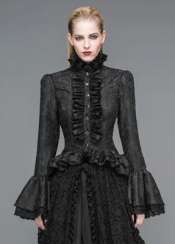 Chemisier Gothique Noir DEVIL FASHION -Spiral Boutique sht017013964028165 4 900