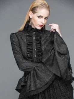 Chemisier Gothique Noir DEVIL FASHION -Spiral Boutique sht017013964028165 6 900