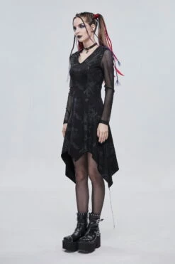 Robe Goth DEVIL FASHION 'sorcière Noire' -Spiral Boutique skt1353 900