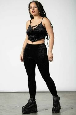 Leggings Velours KILLSTAR 'to Ashes' -Spiral Boutique to ashes velvet leggings b x1600 900
