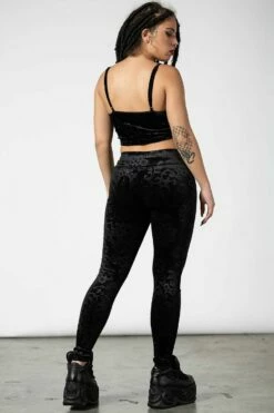 Leggings Velours KILLSTAR 'to Ashes' -Spiral Boutique to ashes velvet leggings c x1600 900