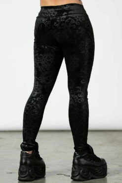 Leggings Velours KILLSTAR 'to Ashes' -Spiral Boutique to ashes velvet leggings e x1600 900