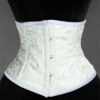 Serre-taille Gothique Brocarde Blanc -Spiral Boutique white brocade waist cincher 900