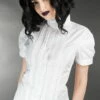 Chemisier Victorien Blanc -Spiral Boutique white edwardian blouse 12 900