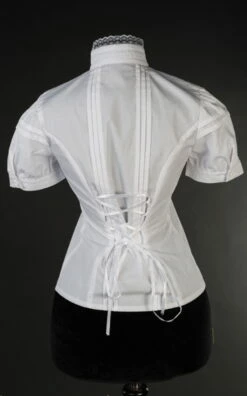 Chemisier Victorien Blanc -Spiral Boutique white edwardian blouse 4 900