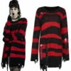 Pull Oversize PUNK RAVE 'red Moon' -Spiral Boutique wm063rd 900