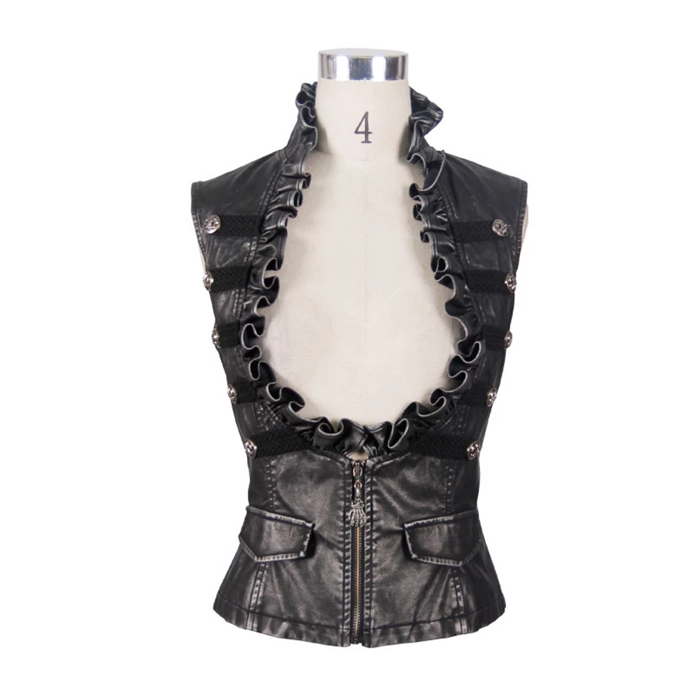 Blouson Goth Rock Sans Manches DEVIL FASHION 6 Blouson Goth Rock Sans Manches DEVIL FASHION – Image 4