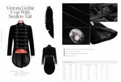 Veste Gothique Homme Queue De Pie 'baron Noir' -Spiral Boutique y 593
